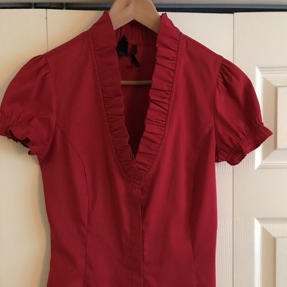 Mango Suit Red Dress Shirt - Picture 1 of 7